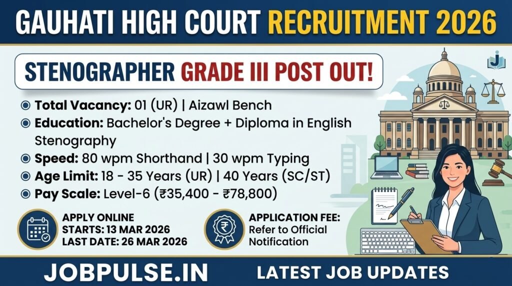 Gauhati High Court Stenographer Grade III Recruitment 2026