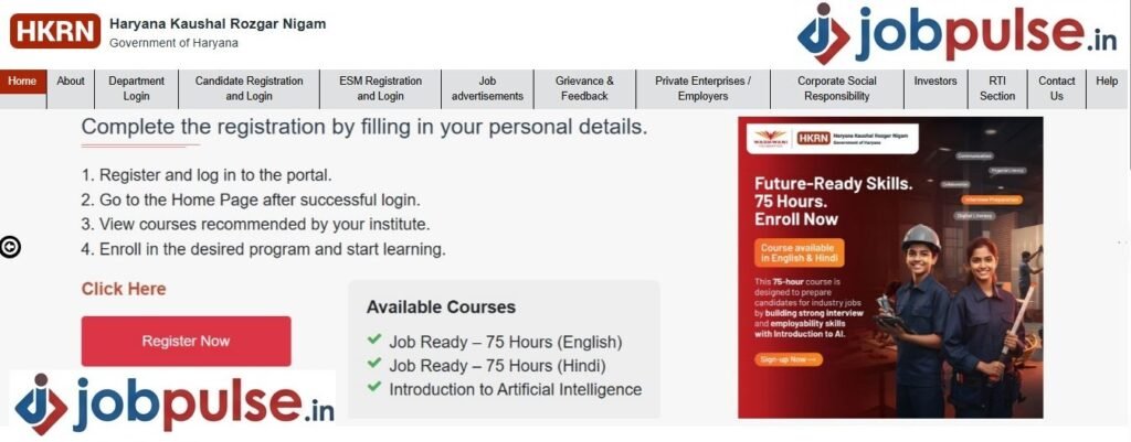 Haryana Kaushal Rozgar Nigam (HKRN) Recruitment 2026: Apply Online for Various Posts