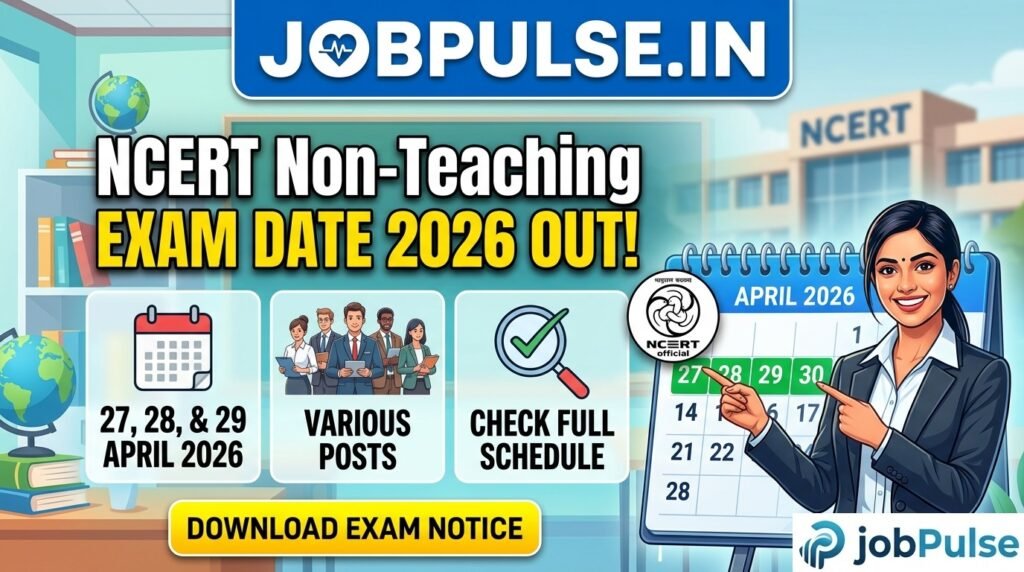 NCERT Non-Teaching Recruitment Exam Date 2026 Announced