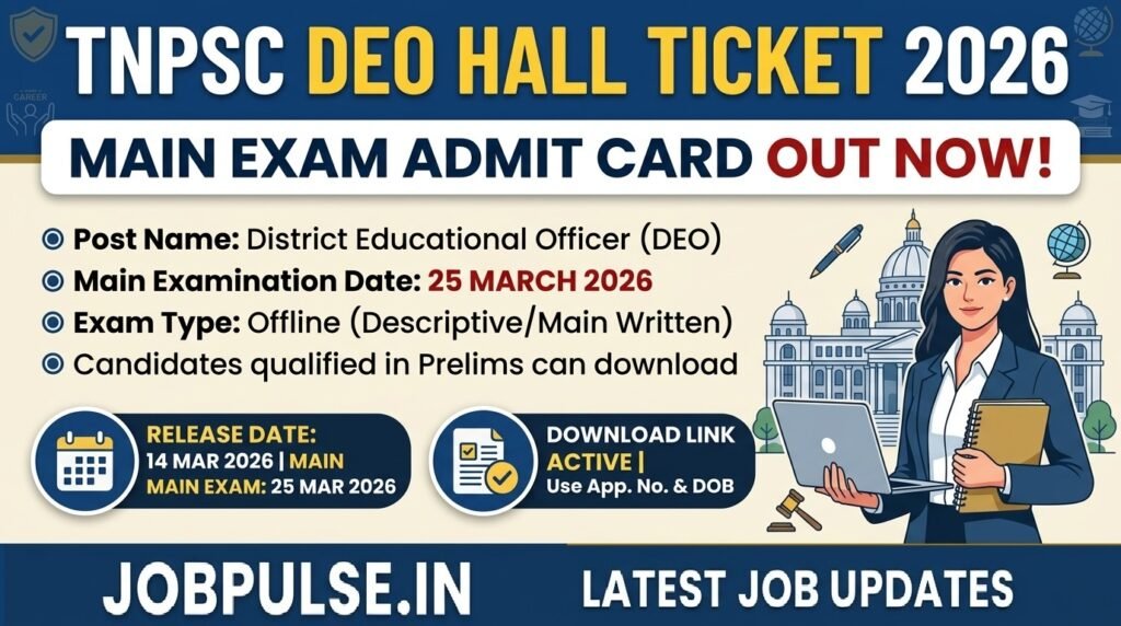 TNPSC DEO Hall Ticket 2026 Released