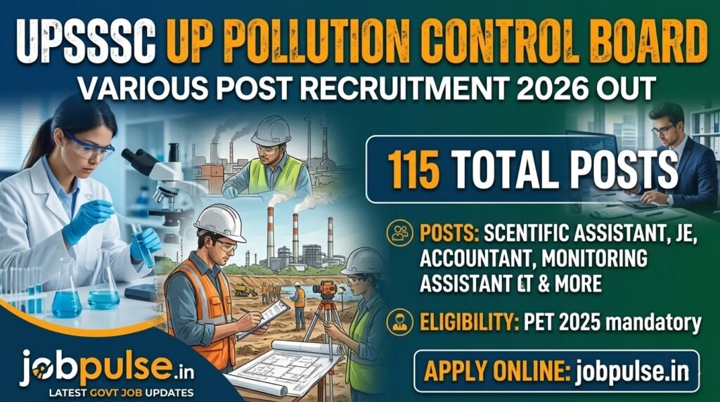 UPSSSC UP Pollution Control Board Recruitment 2026