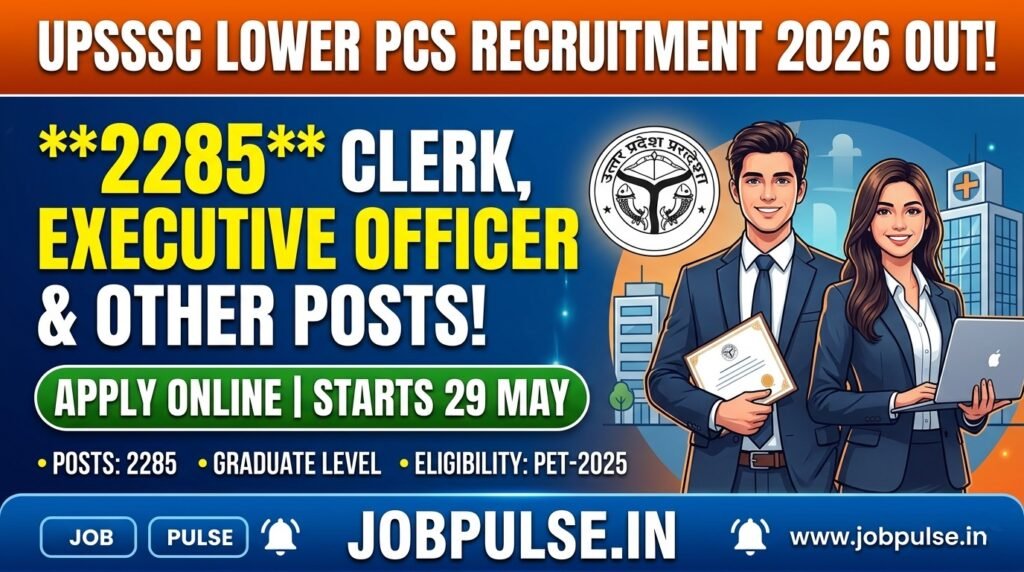 UPSSSC Lower PCS Recruitment 2026